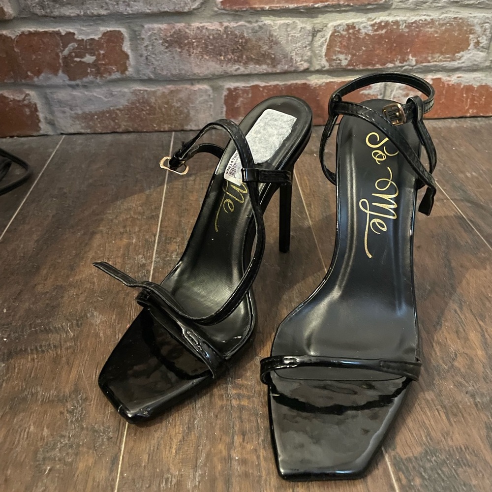 Thin strap stilettos
